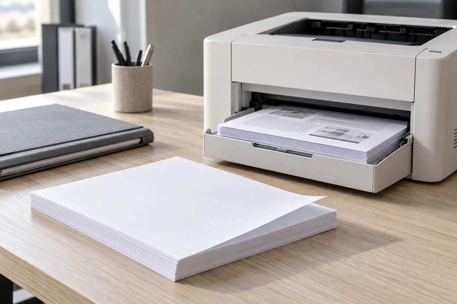 office printer and A4 copy paper