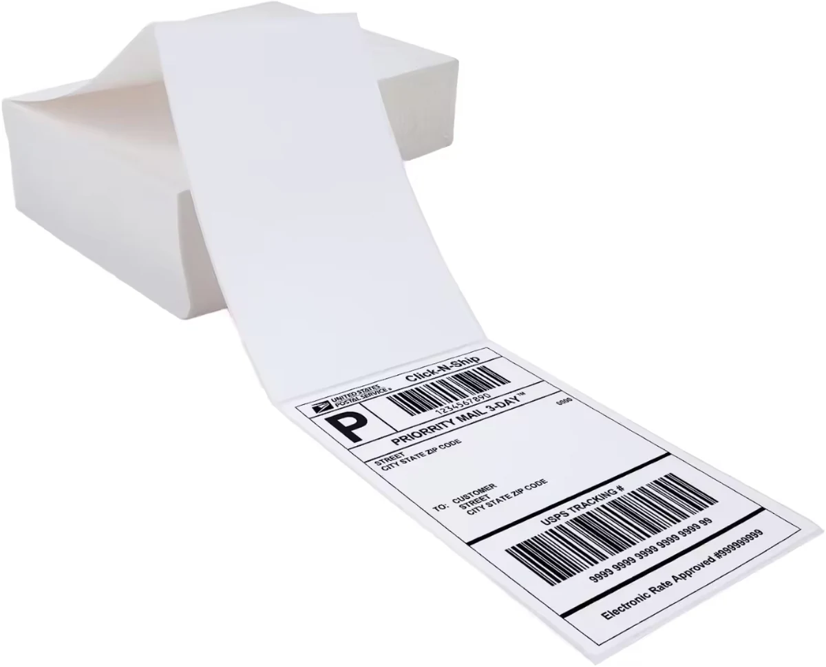 100 × 100 Direct Thermal Shipping Labels — supplier listing photo
