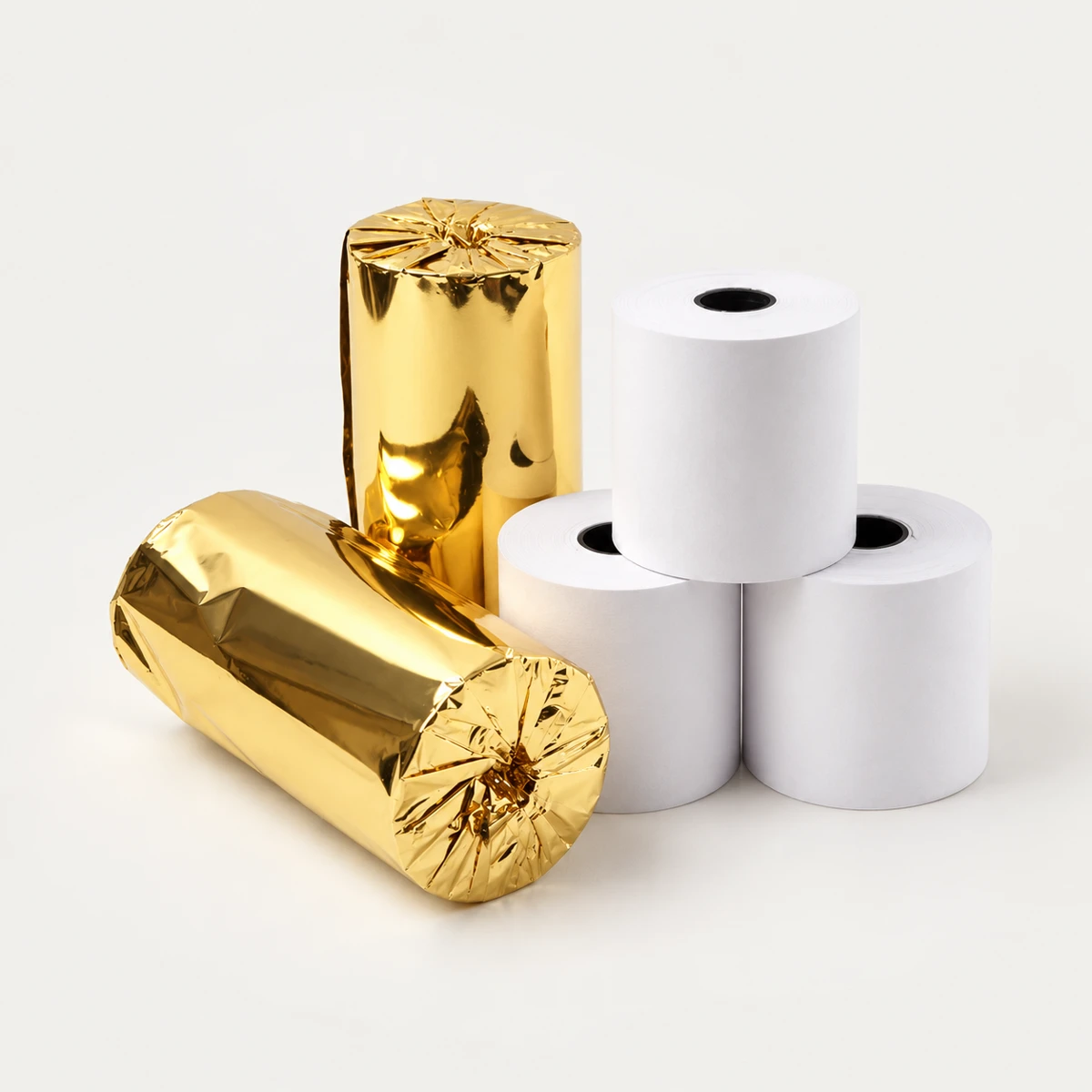 Blank White Self-Adhesive Thermal Label Rolls